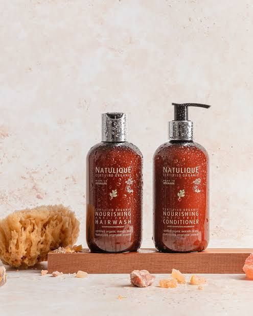 NATULIQUE nourishing hairwash and conditioner, the certified-organic care used through every treatment at Alora Salon, Pittsburgh